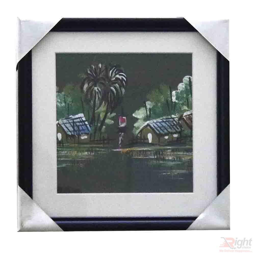 Village River water painting 3 pictures Combo Set