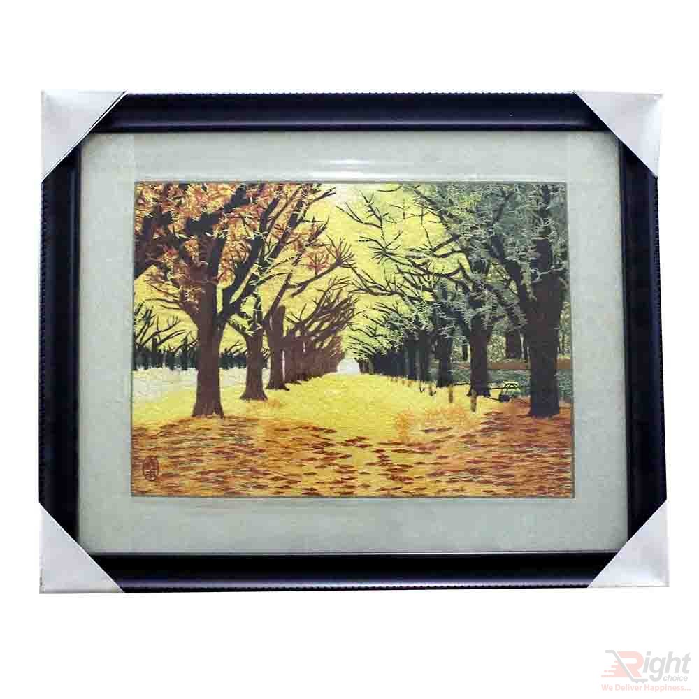 Home Decoration Machine-Made Silk Wall Art Embroidery Paintings