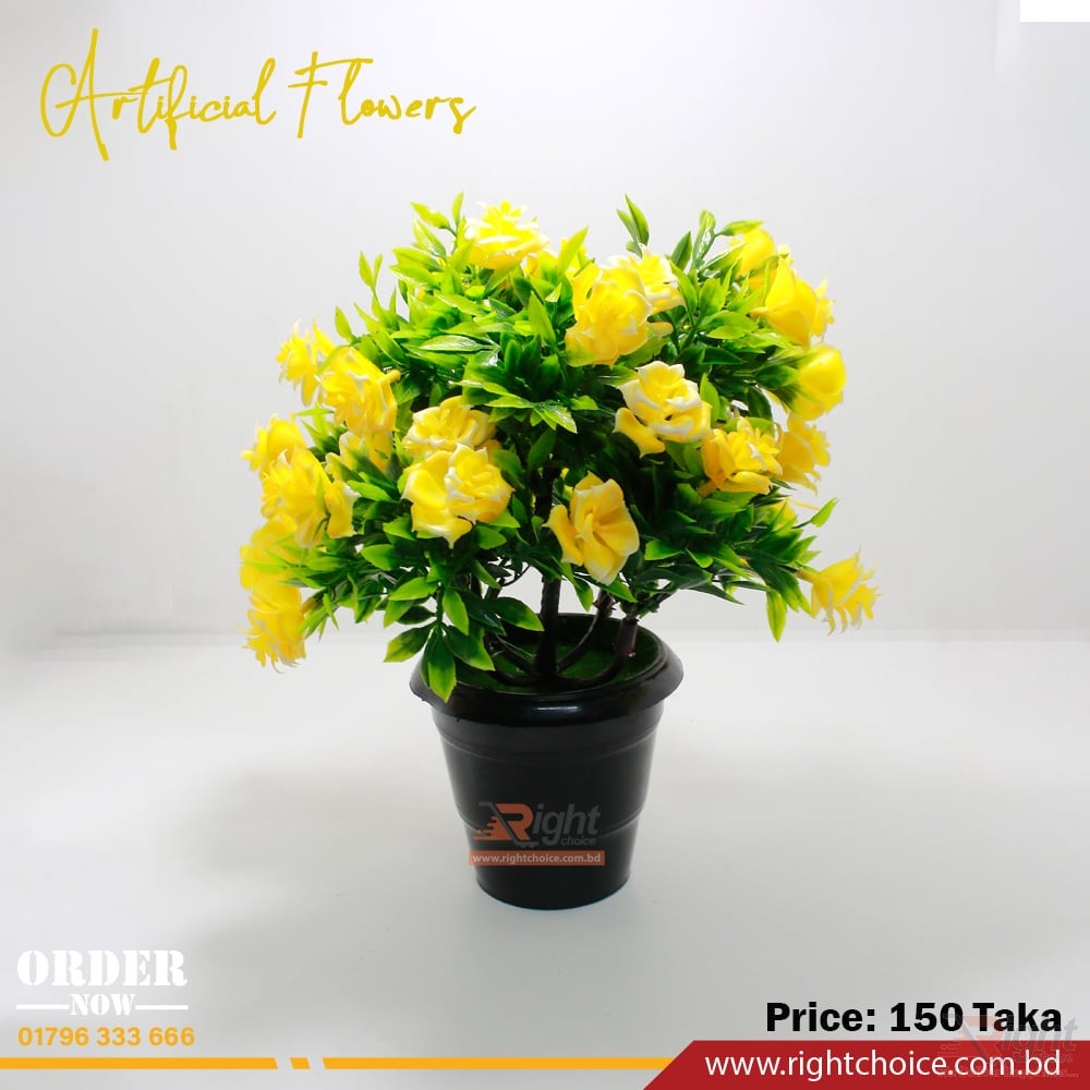 Artificial Yellow Color Rose Flower