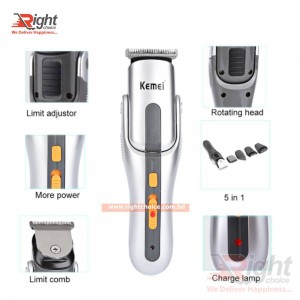 Kemei KM-680A Rechargeable Electric Trimmer Shaver