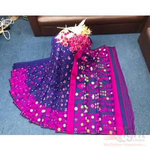 Cotton jamdani saree 