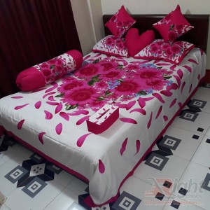 Cotton King Size Bed Sheet - Pink