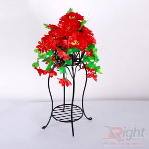gle Tob Stand with Various Artificial Flowers
