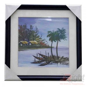 Village River water painting 3 pictures Combo Set