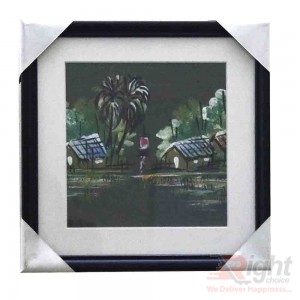 Village River water painting 3 pictures Combo Set