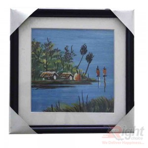 Village River water painting 3 pictures Combo Set
