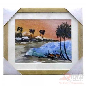 Village River water painting  3 pictures Combo Set