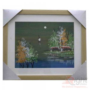 Village River water painting  3 pictures Combo Set