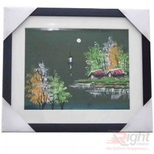 Village River water painting  3 pictures Combo Set