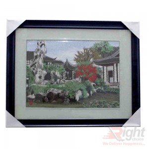 Home Decoration Machine-Made Silk Wall Art Embroidery Paintings