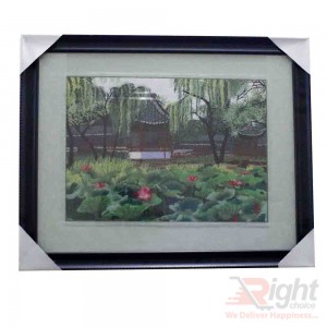 Home Decoration Machine-Made Silk Wall Art Embroidery Paintings