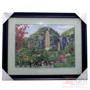Home Decoration Machine-Made Silk Wall Art Embroidery Paintings