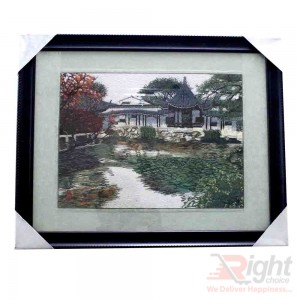 Home Decoration Machine-Made Silk Wall Art Embroidery Paintings