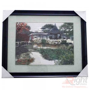 Home Decoration Machine-Made Silk Wall Art Embroidery Paintings