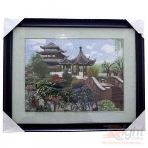 Home Decoration Machine-Made Silk Wall Art Embroidery Paintings