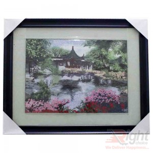 Home Decoration Machine-Made Silk Wall Art Embroidery Paintings