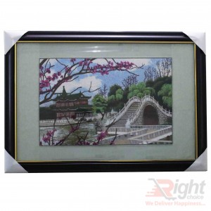 Home Decoration Machine-made Silk Wall Art Embroidery Paintings