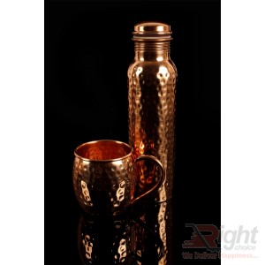 Water Bottle & Mug Combo Copper set 
