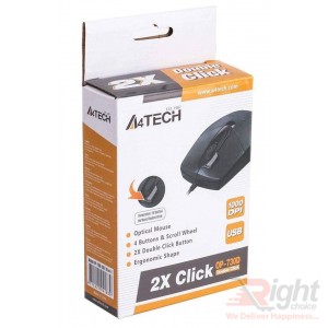 A4TECH OP-730D 2X CLICK OPTICAL WIRED MOUSE 