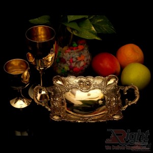 Fruit Bowl with Tow Classic Design Glass