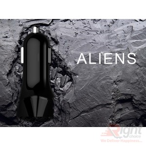 RCC-208 ALIENS LED DISPLAY 2 USB 3.4A CAR CHARGER
