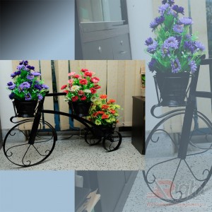 Bicycle Shape Indoor Stand with Artificial Flowers 