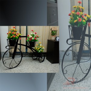 Bicycle Shape Indoor Stand with Artificial Flowers 