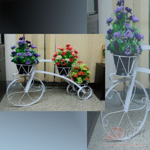 Bicycle Shape Indoor Stand with Artificial Flowers 