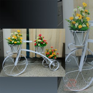 Bicycle Shape Indoor Stand with Artificial Flowers 
