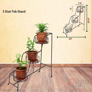 Three Stair Shape Indoor Tob stand With Live Plants 
