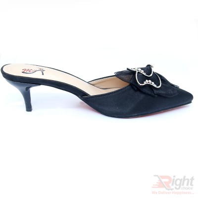   High heels ladies black color party Shoe 