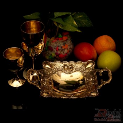 Fruit Bowl with Tow Classic Design Glass