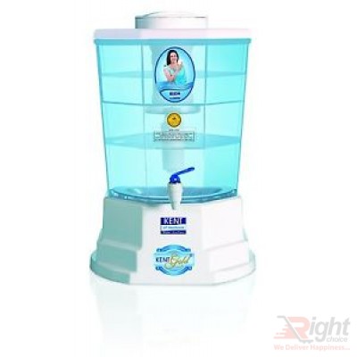 Kent Gold Plus Gravity Based UF Water Purifier 20L - White and Sky Blue
